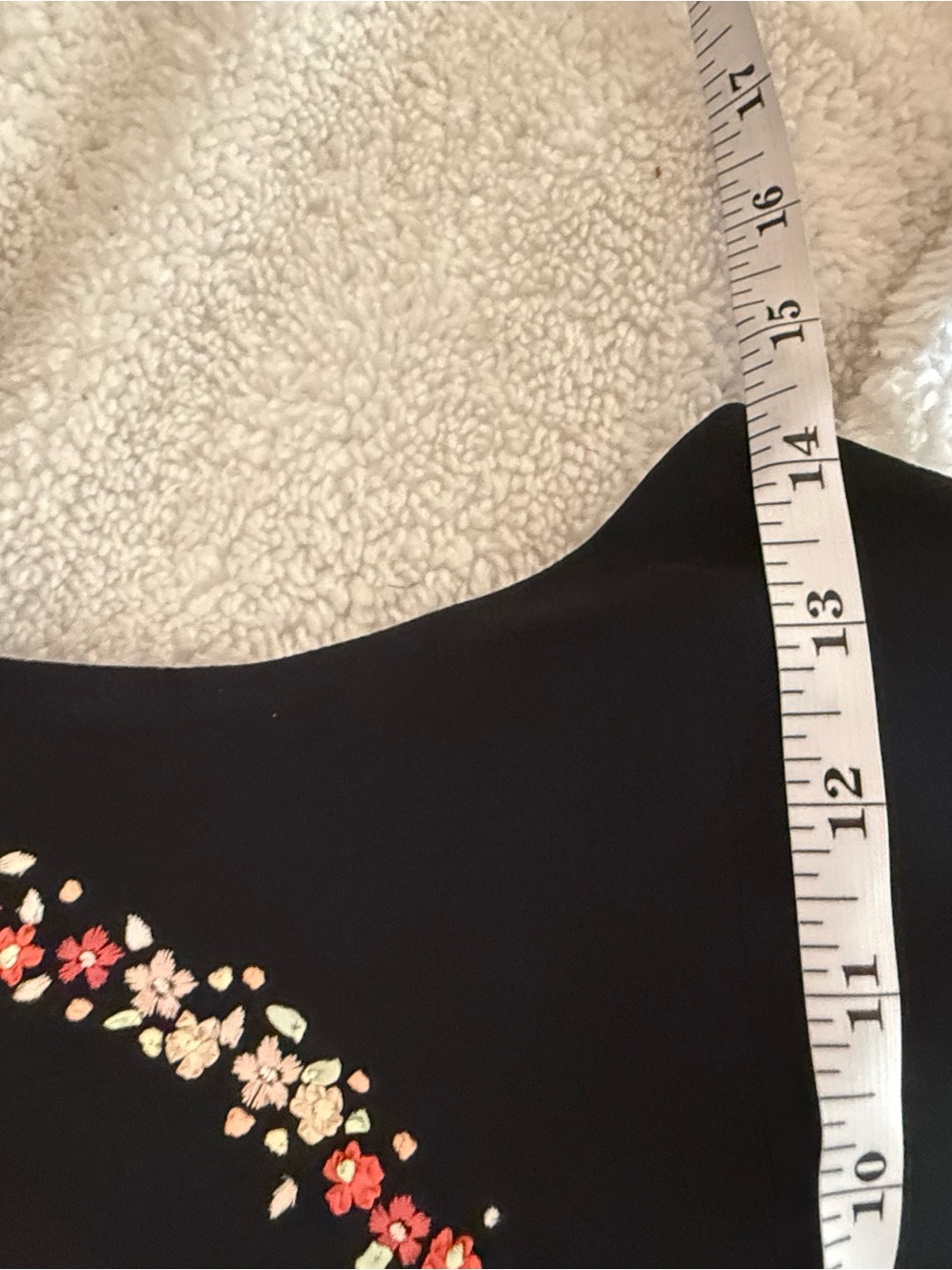 Casual Corner Black Maxi Dress with Floral Bead V-Neck - Picture 5 of 6